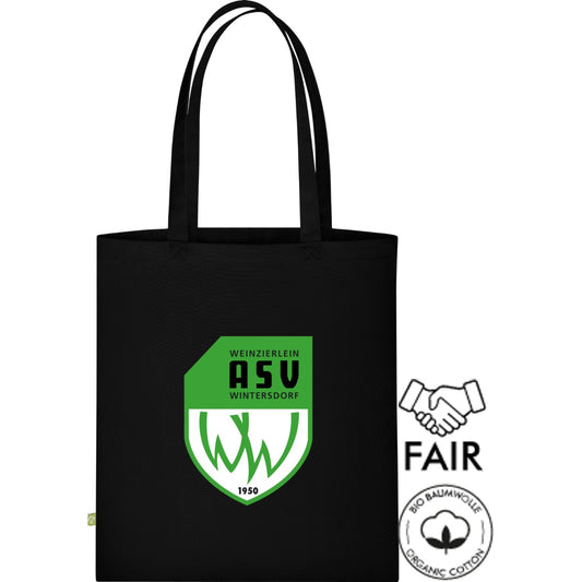 Stofftasche Fairtrade XT600N – ASV-Wappen mittig groß Black Vorderseite