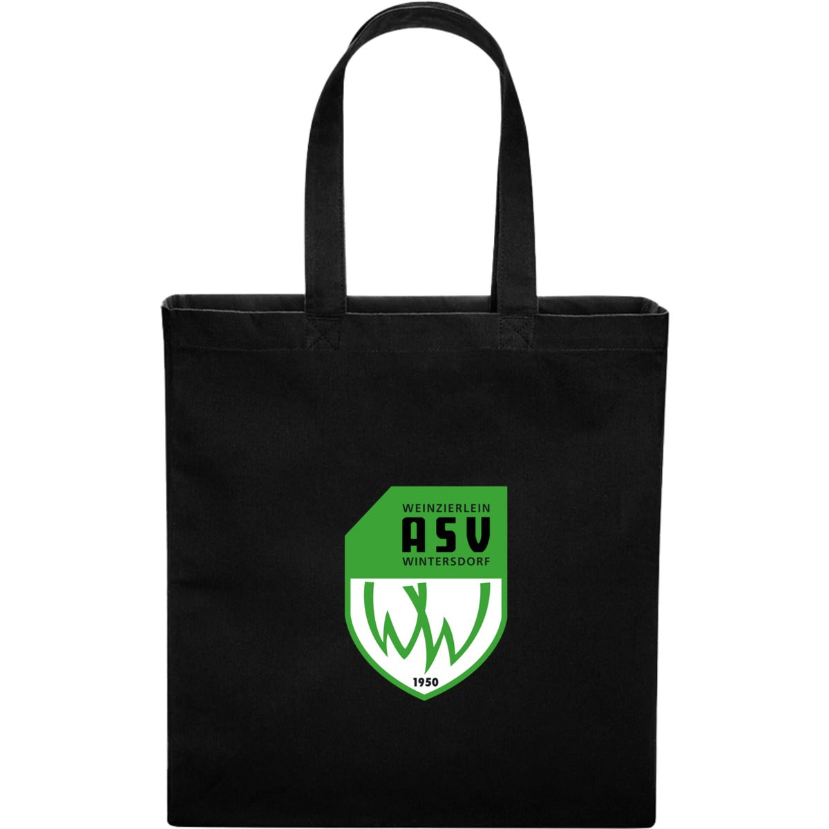 Classic Canvas Shopper WM108 – ASV-Wappen mittig groß Black Vorderseite