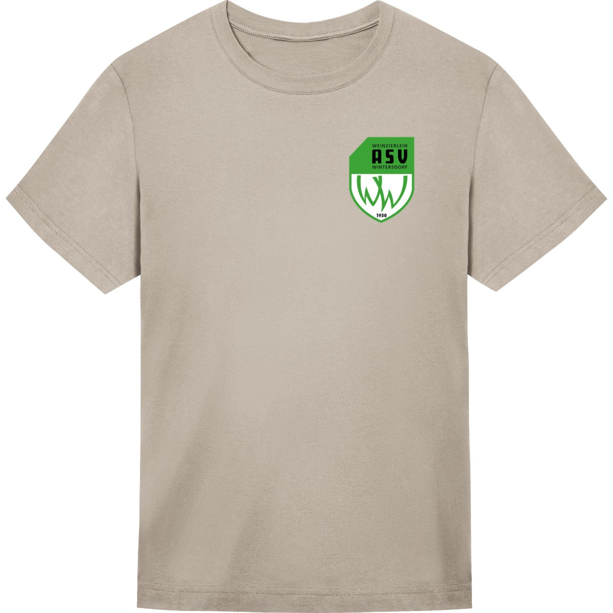Unisex T-Shirt Freestyler STTU788 – ASV-Wappen herzseitig Desert Dust Vorderseite