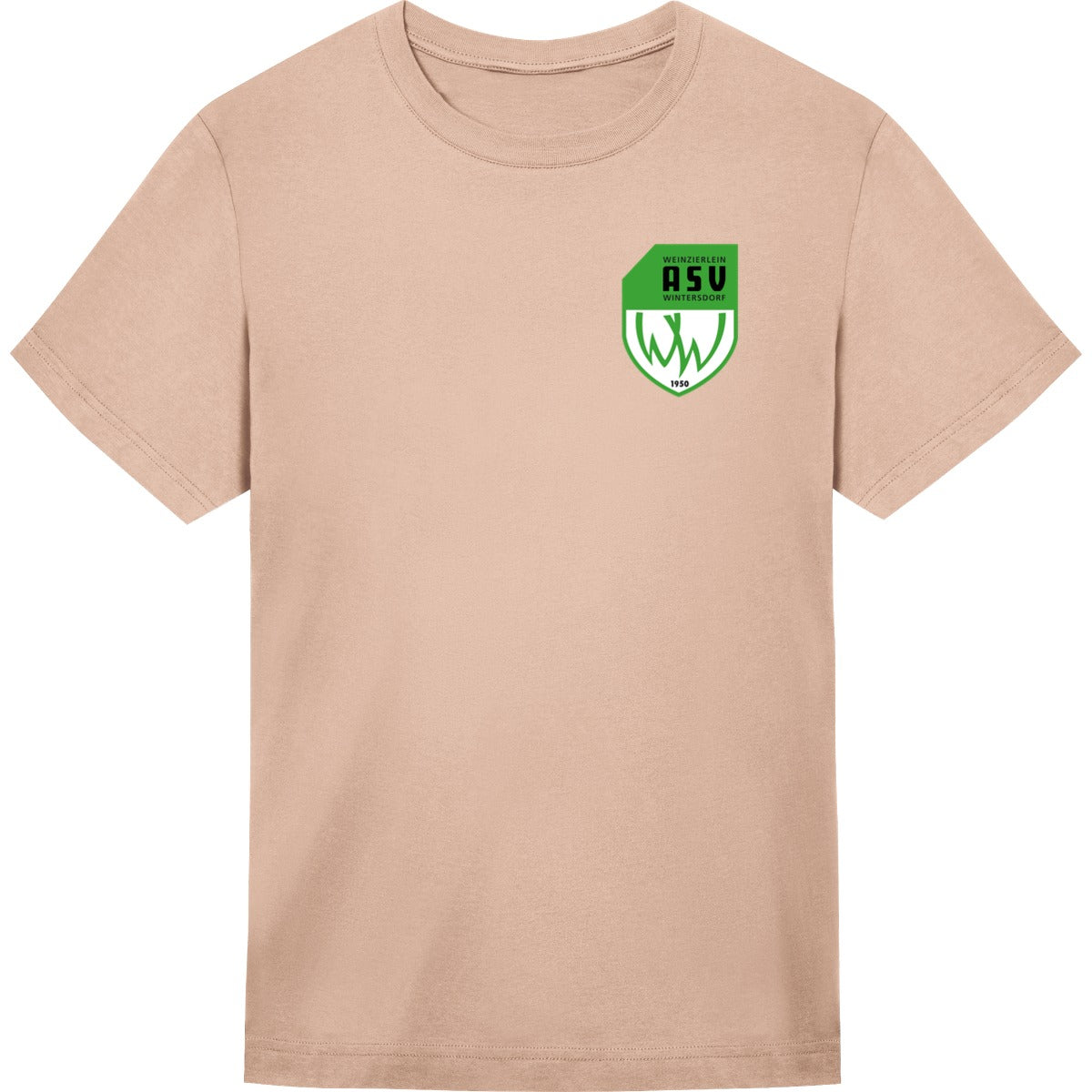 Unisex T-Shirt Freestyler STTU788 – ASV-Wappen herzseitig Fraiche Peche Vorderseite