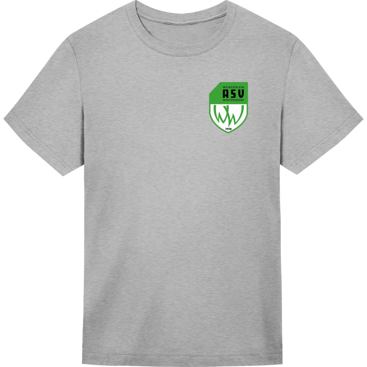 Unisex T-Shirt Freestyler STTU788 – ASV-Wappen herzseitig Heather Grey Vorderseite