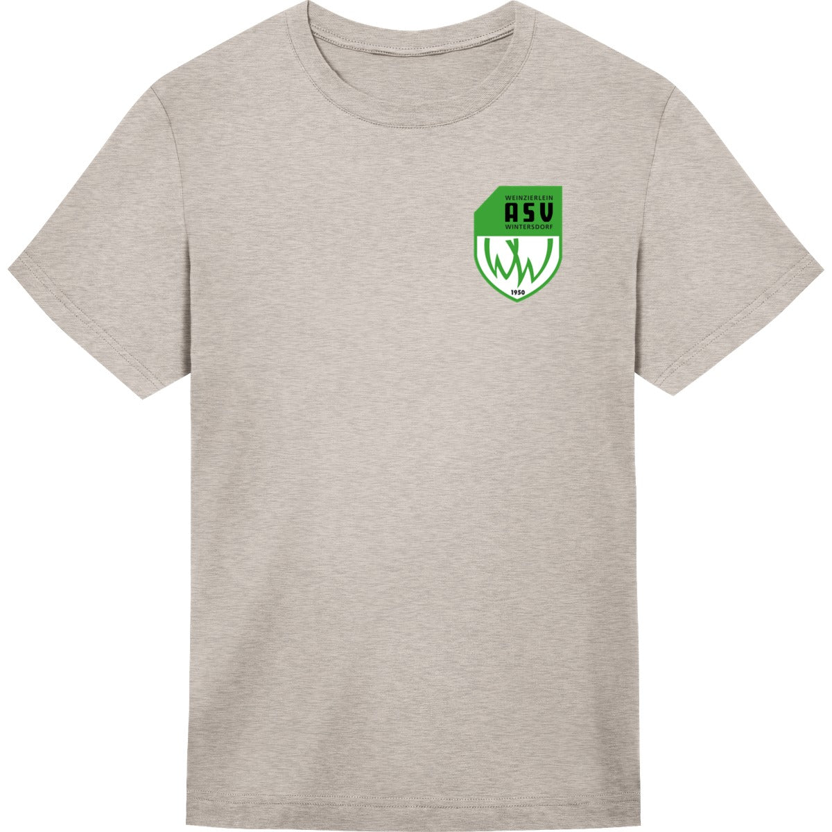 Unisex T-Shirt Freestyler STTU788 – ASV-Wappen herzseitig Heather Haze Vorderseite