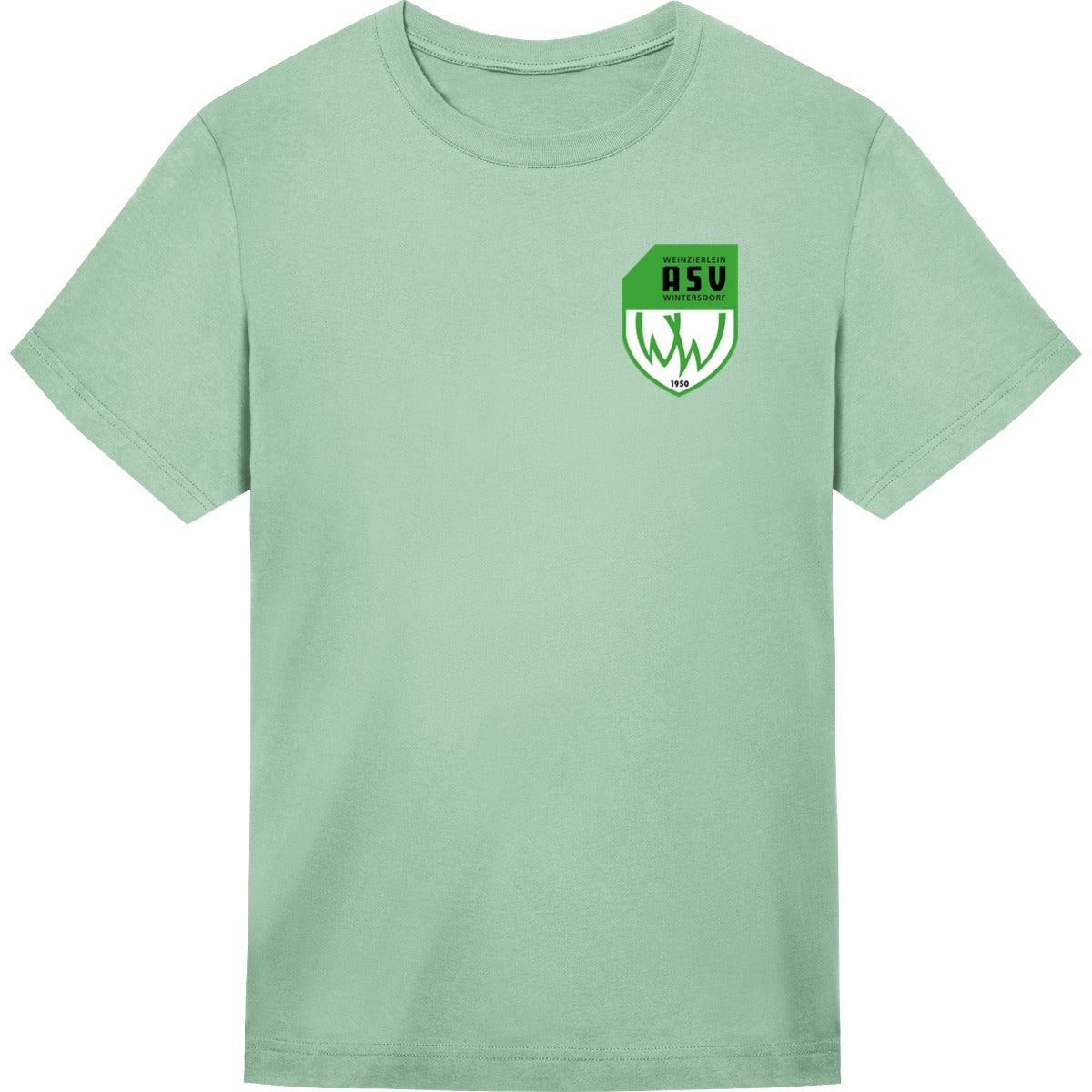 Unisex T-Shirt Freestyler STTU788 – ASV-Wappen herzseitig Misty Jade Vorderseite