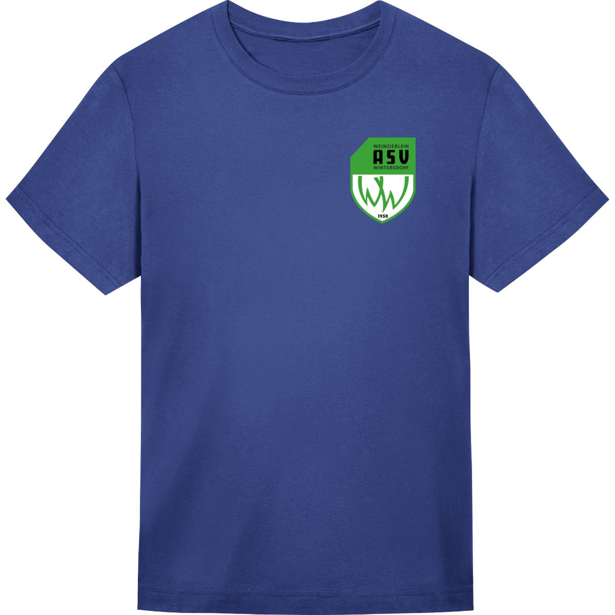 Unisex T-Shirt Freestyler STTU788 – ASV-Wappen herzseitig Worker Blue Vorderseite