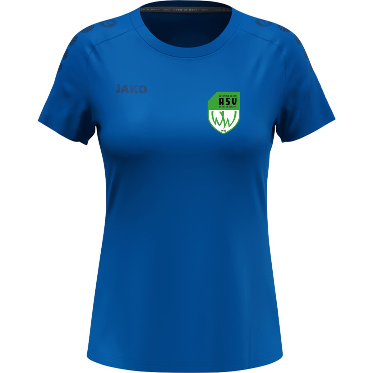 JAKO Damen T-Shirt Light Flow 6176W – ASV-Wappen herzseitig Royal Vorderseite
