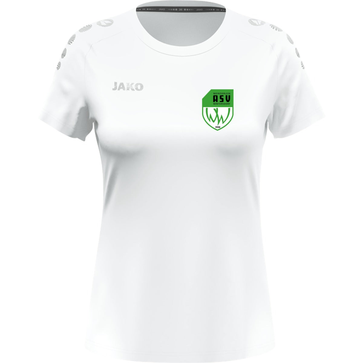 JAKO Damen T-Shirt Light Flow 6176W – ASV-Wappen herzseitig Weiß Vorderseite