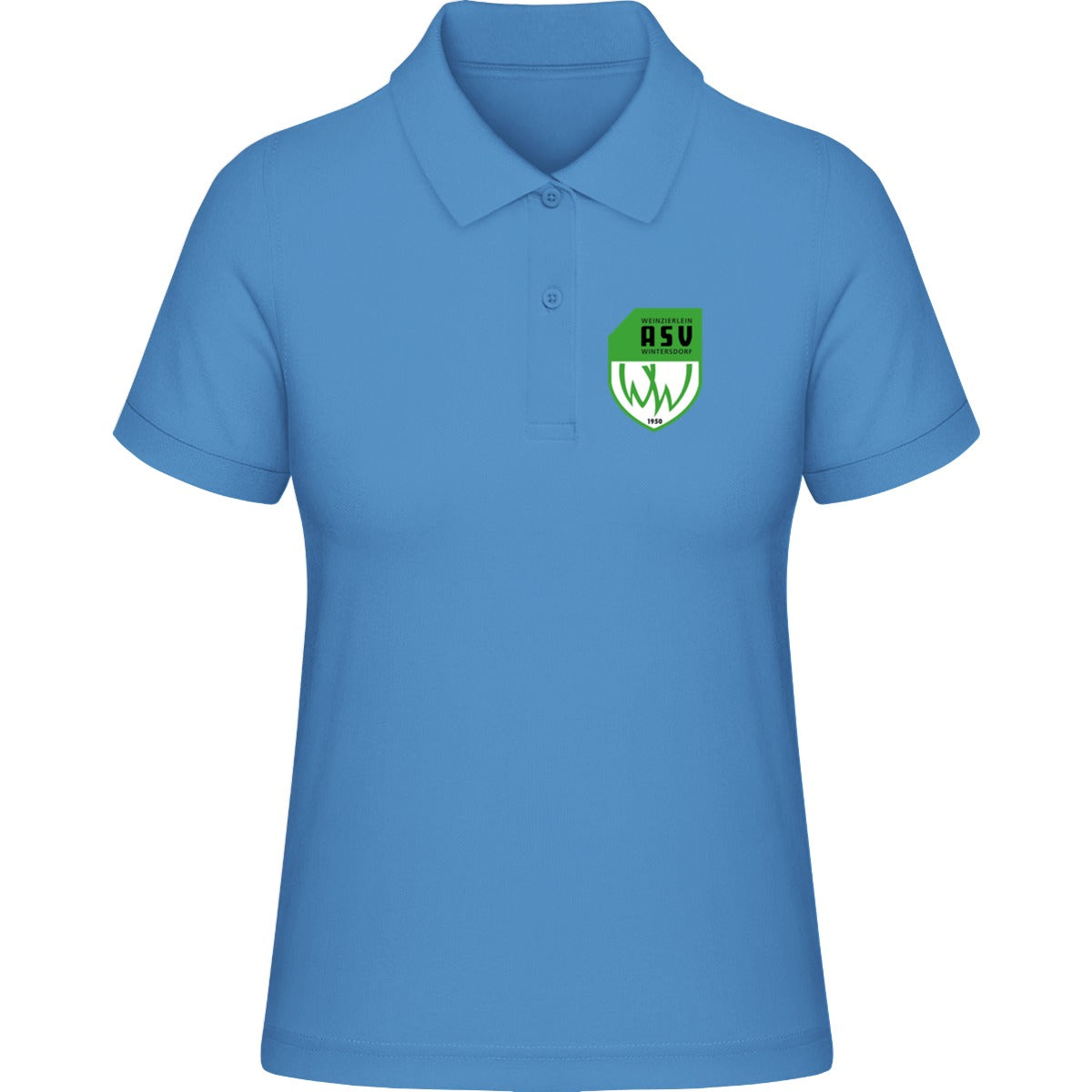 HAKRO Damen Poloshirt Classic H0110 – ASV-Wappen herzseitig Malibublau Vorderseite