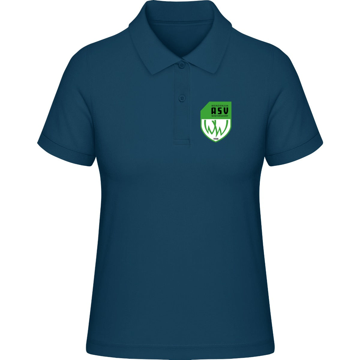 HAKRO Damen Poloshirt Classic H0110 – ASV-Wappen herzseitig Marine Vorderseite