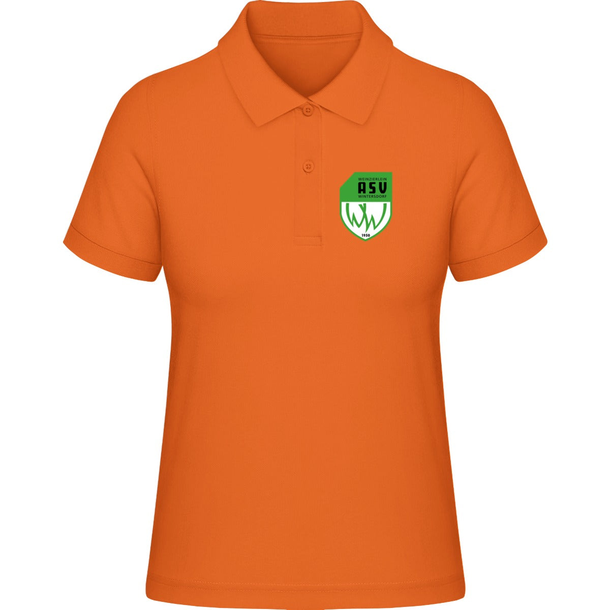 HAKRO Damen Poloshirt Classic H0110 – ASV-Wappen herzseitig Orange Vorderseite