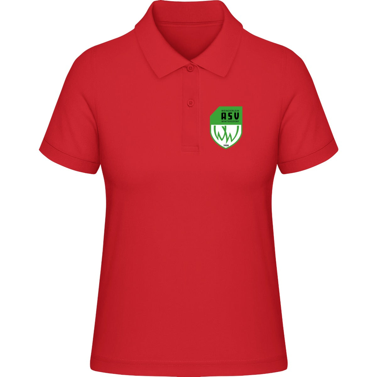 HAKRO Damen Poloshirt Classic H0110 – ASV-Wappen herzseitig Rot Vorderseite