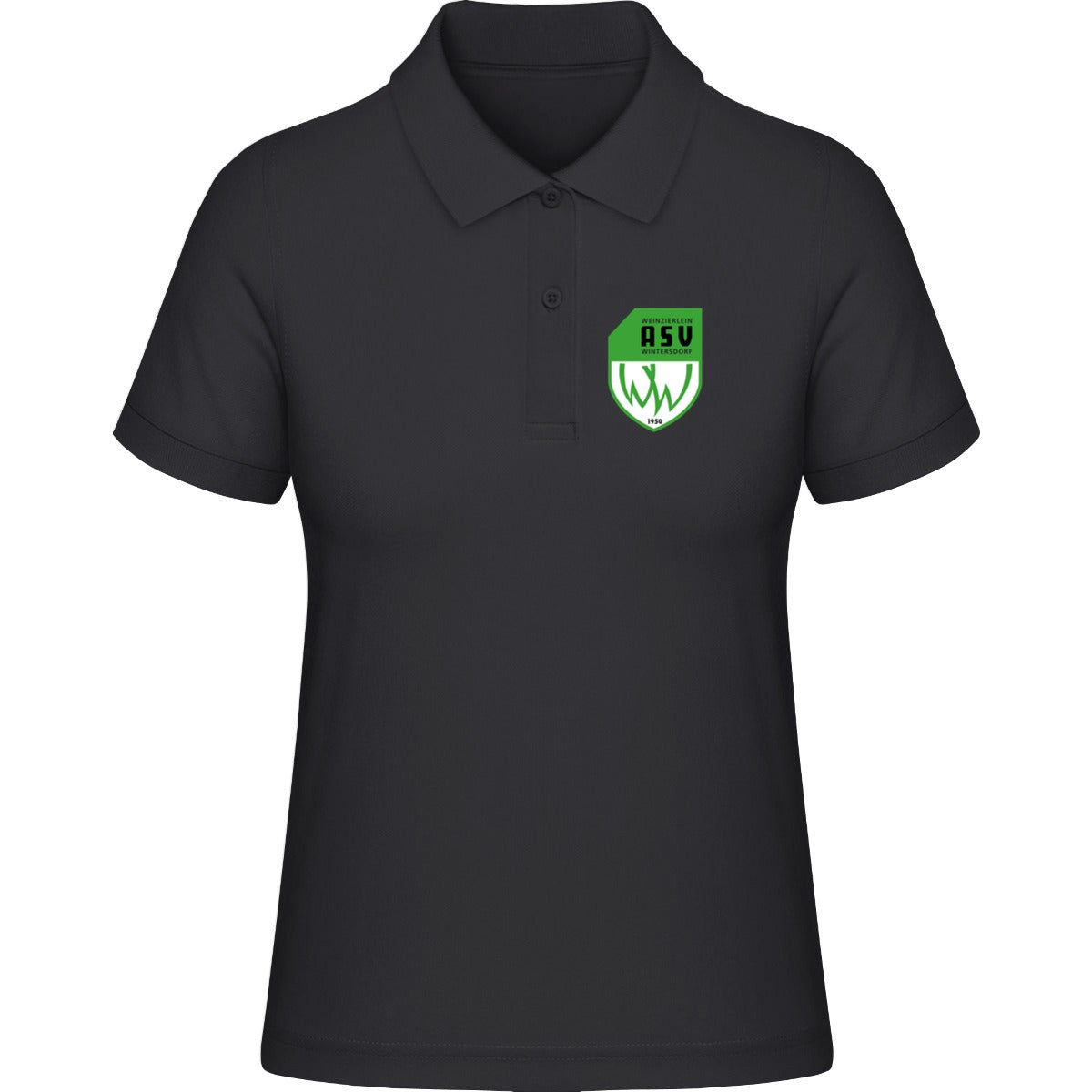 HAKRO Damen Poloshirt Classic H0110 – ASV-Wappen herzseitig Schwarz Vorderseite