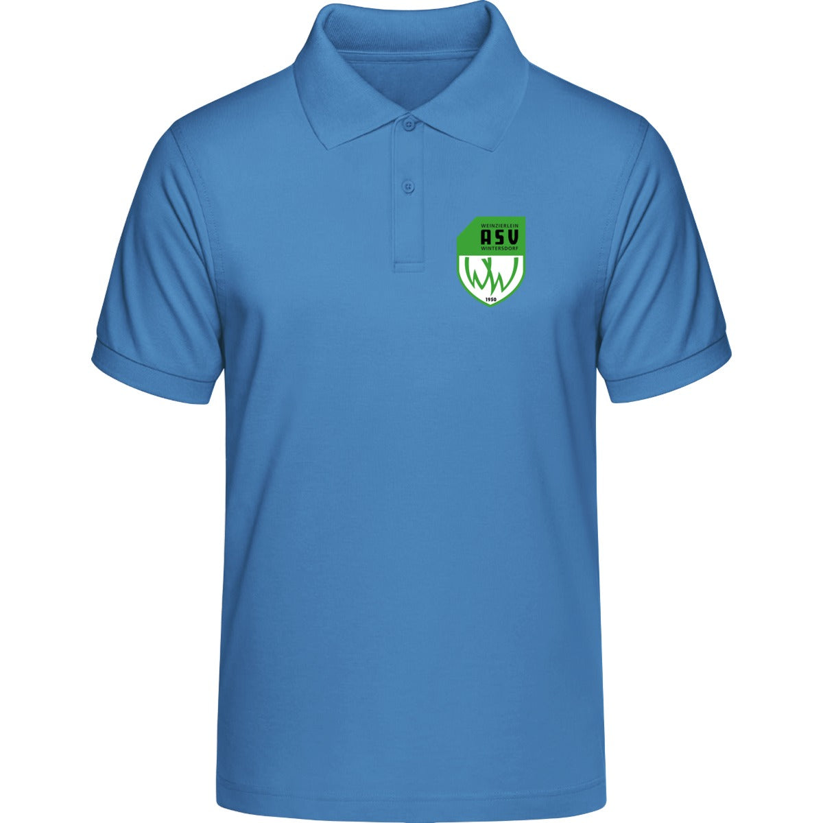 HAKRO Poloshirt MIKRALINAR H0816 – ASV-Wappen herzseitig Malibublau Vorderseite