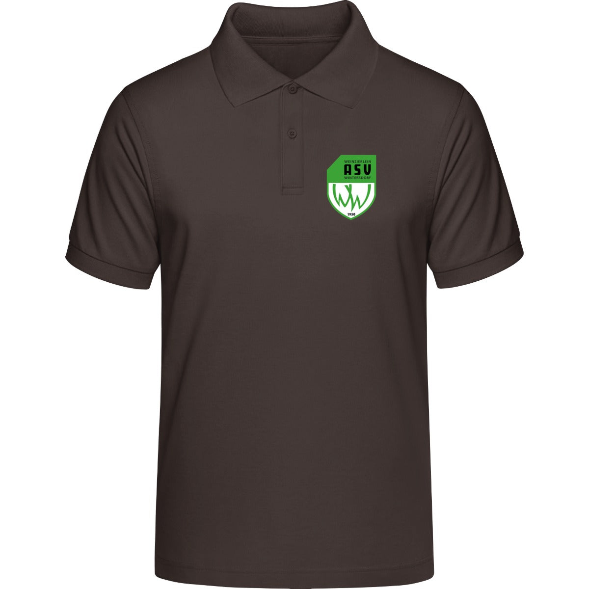 HAKRO Poloshirt MIKRALINAR H0816 – ASV-Wappen herzseitig Schokolade Vorderseite