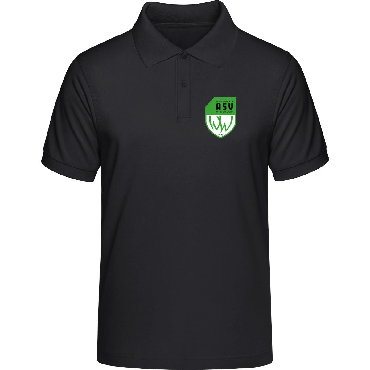 HAKRO Poloshirt MIKRALINAR H0816 – ASV-Wappen herzseitig Schwarz Vorderseite