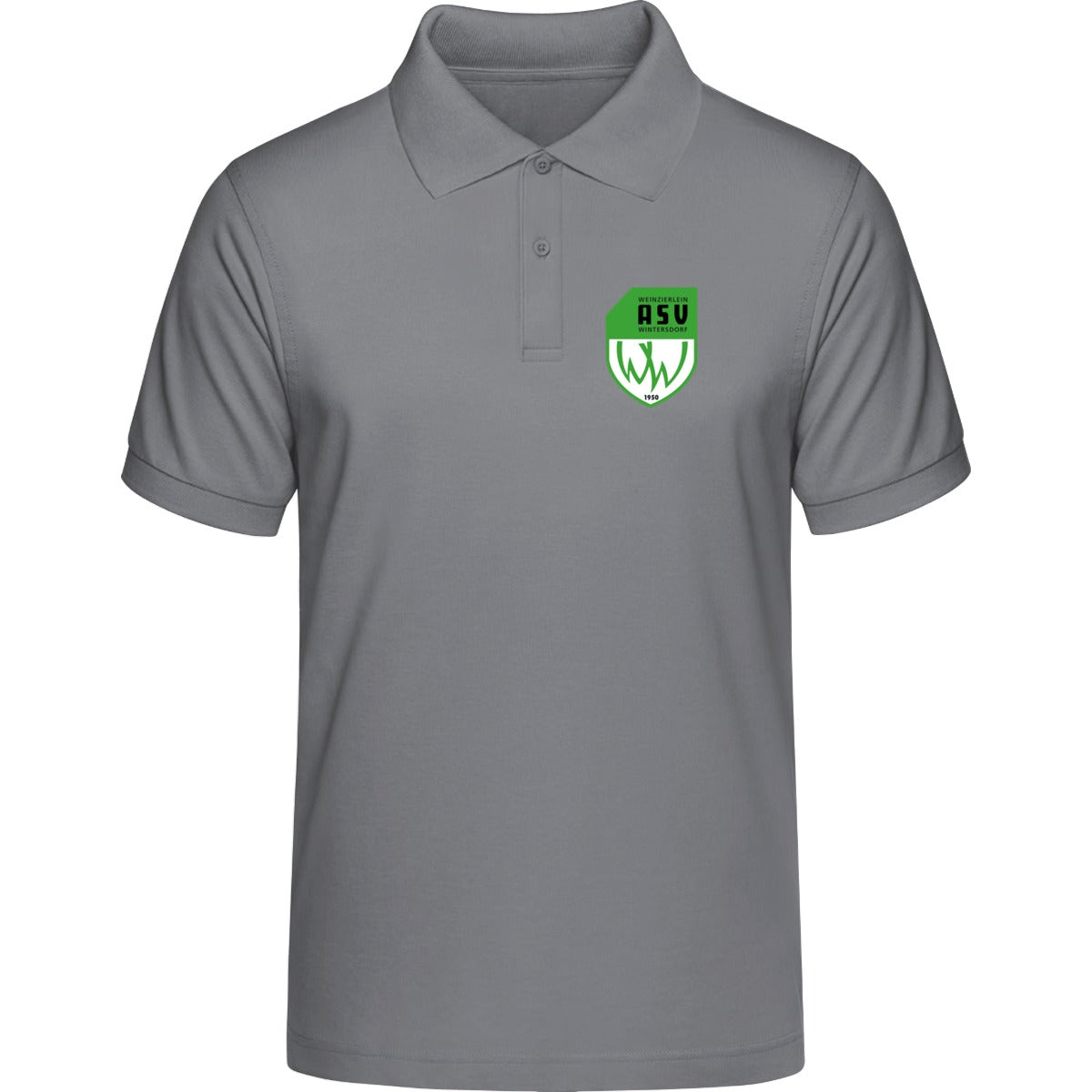 HAKRO Poloshirt MIKRALINAR H0816 – ASV-Wappen herzseitig Titan Vorderseite