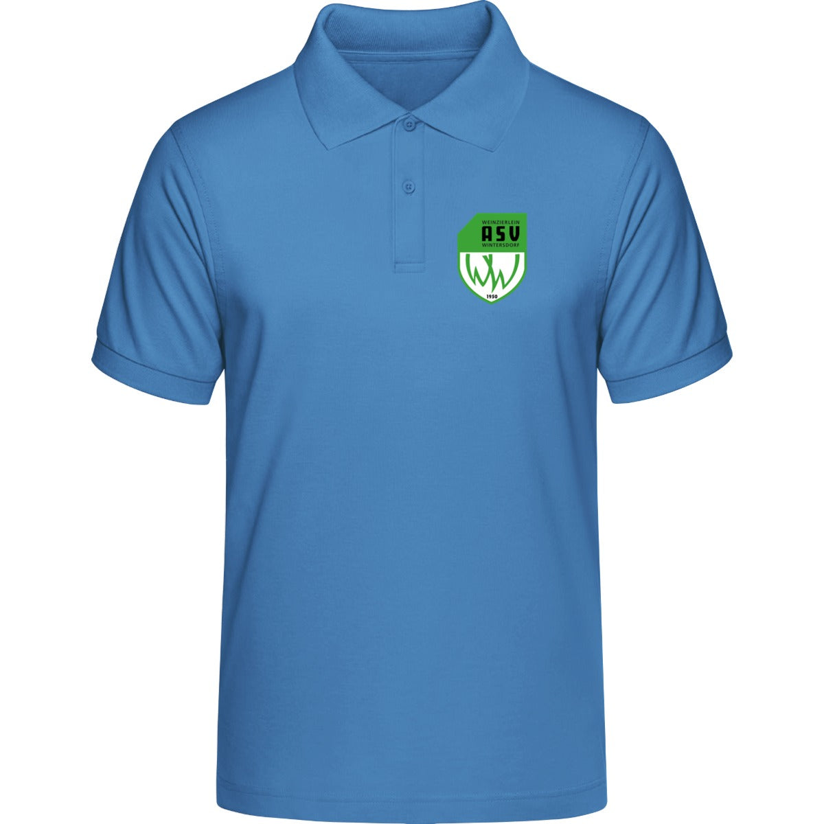 HAKRO POLOSHIRT CLASSIC H0810 – ASV-Wappen herzseitig Malibublau Vorderseite