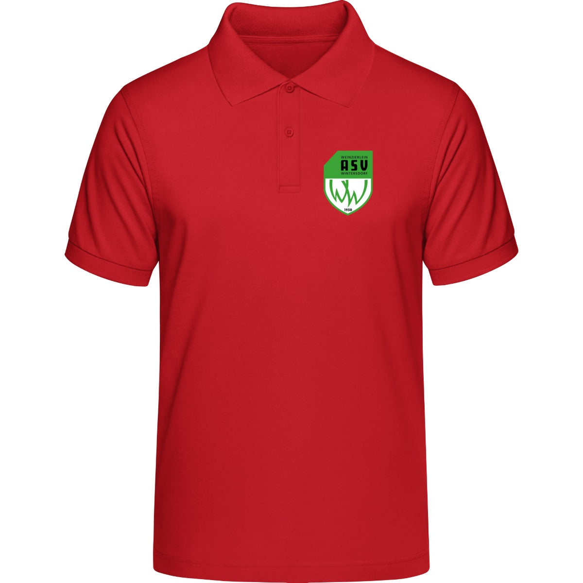 HAKRO POLOSHIRT CLASSIC H0810 – ASV-Wappen herzseitig Rot Vorderseite
