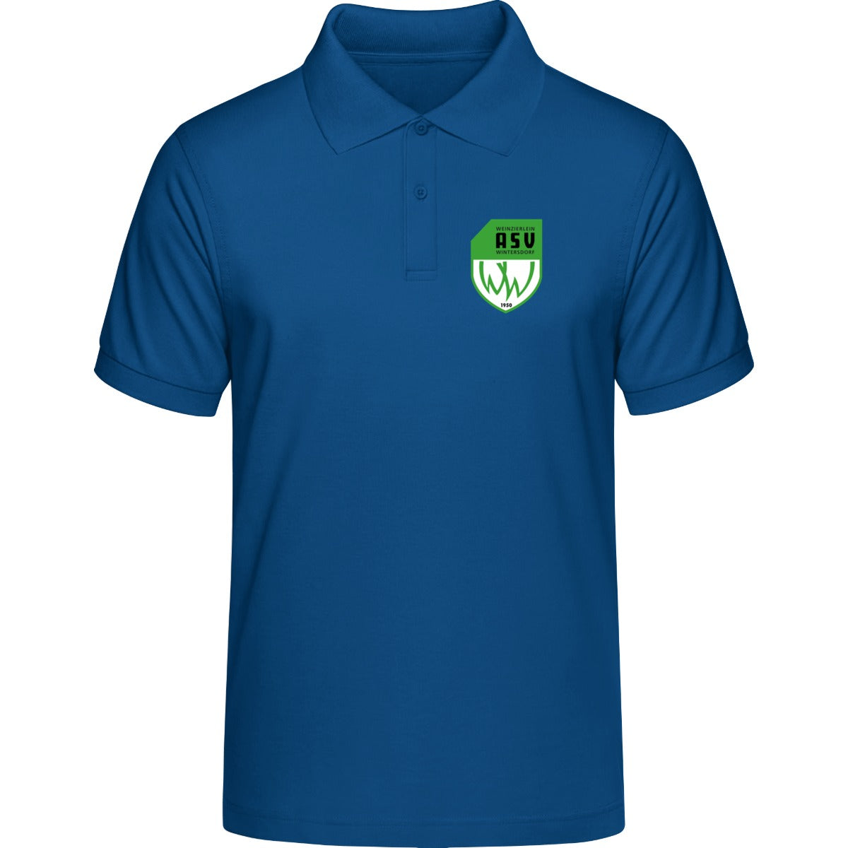HAKRO POLOSHIRT CLASSIC H0810 – ASV-Wappen herzseitig Royalblau Vorderseite