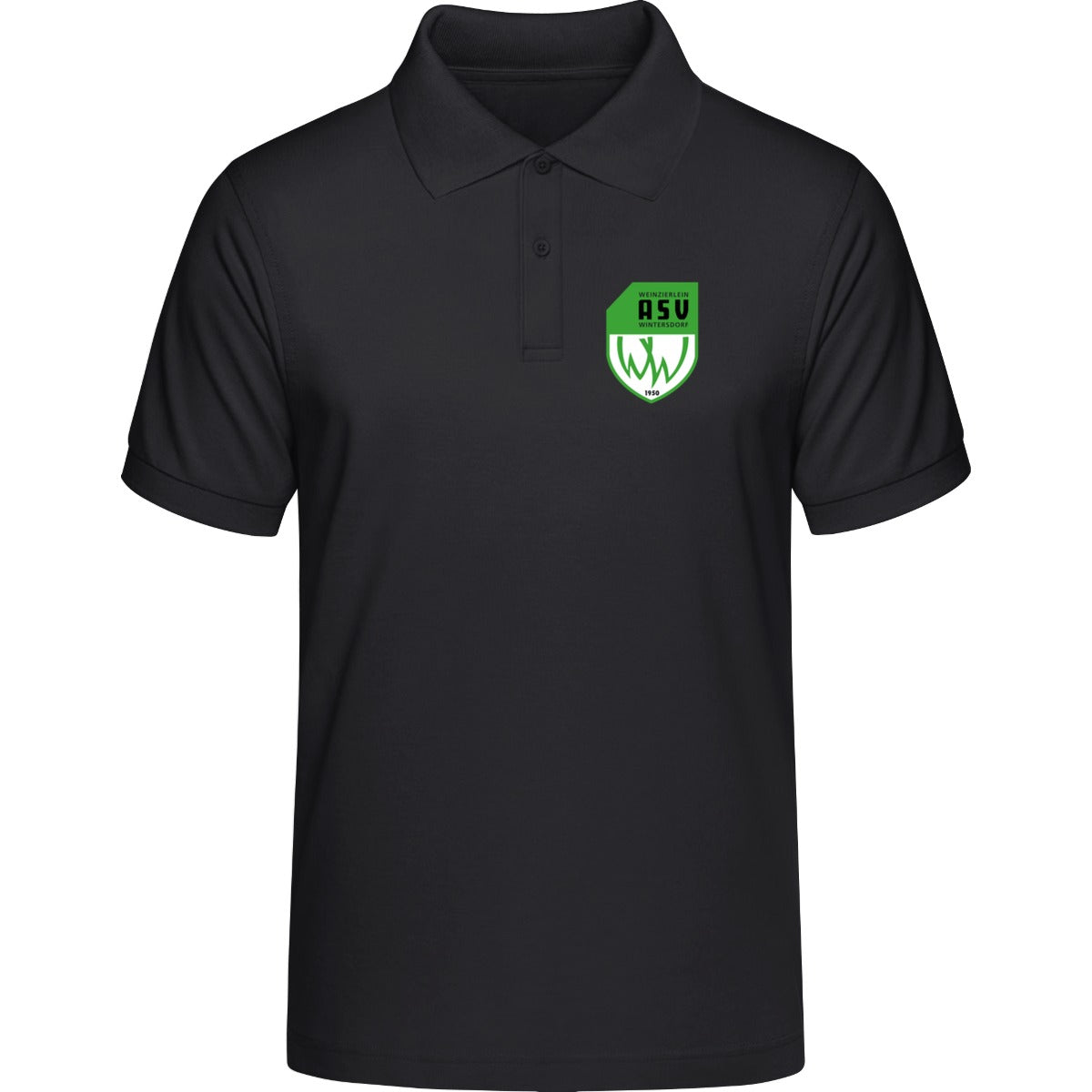 HAKRO POLOSHIRT CLASSIC H0810 – ASV-Wappen herzseitig Schwarz Vorderseite