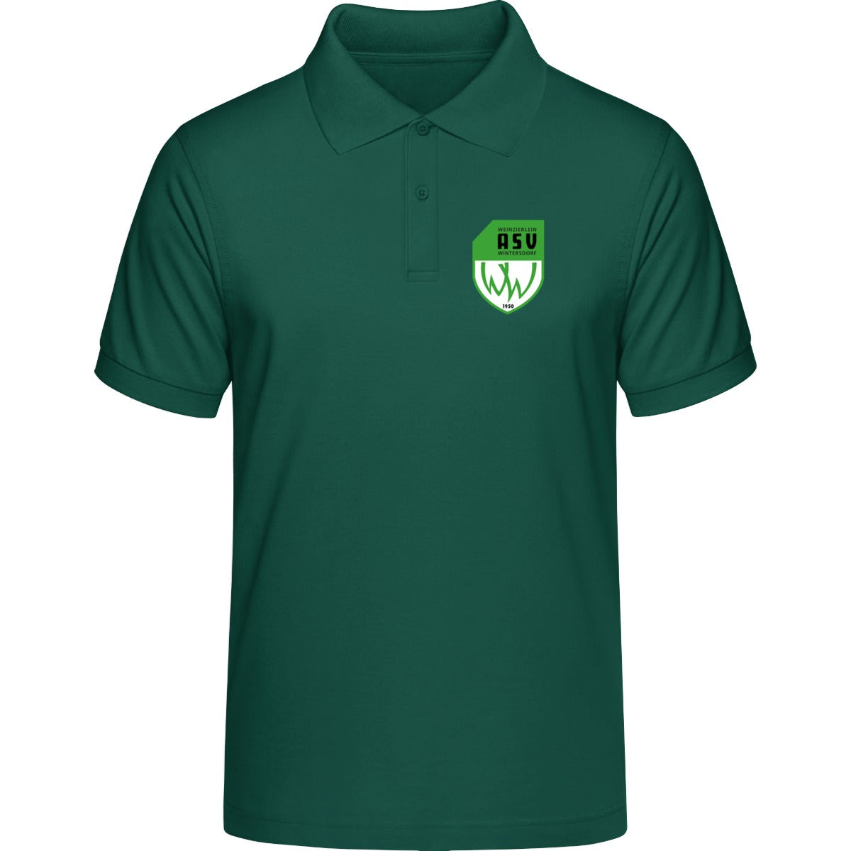 HAKRO POLOSHIRT CLASSIC H0810 – ASV-Wappen herzseitig Tanne Vorderseite