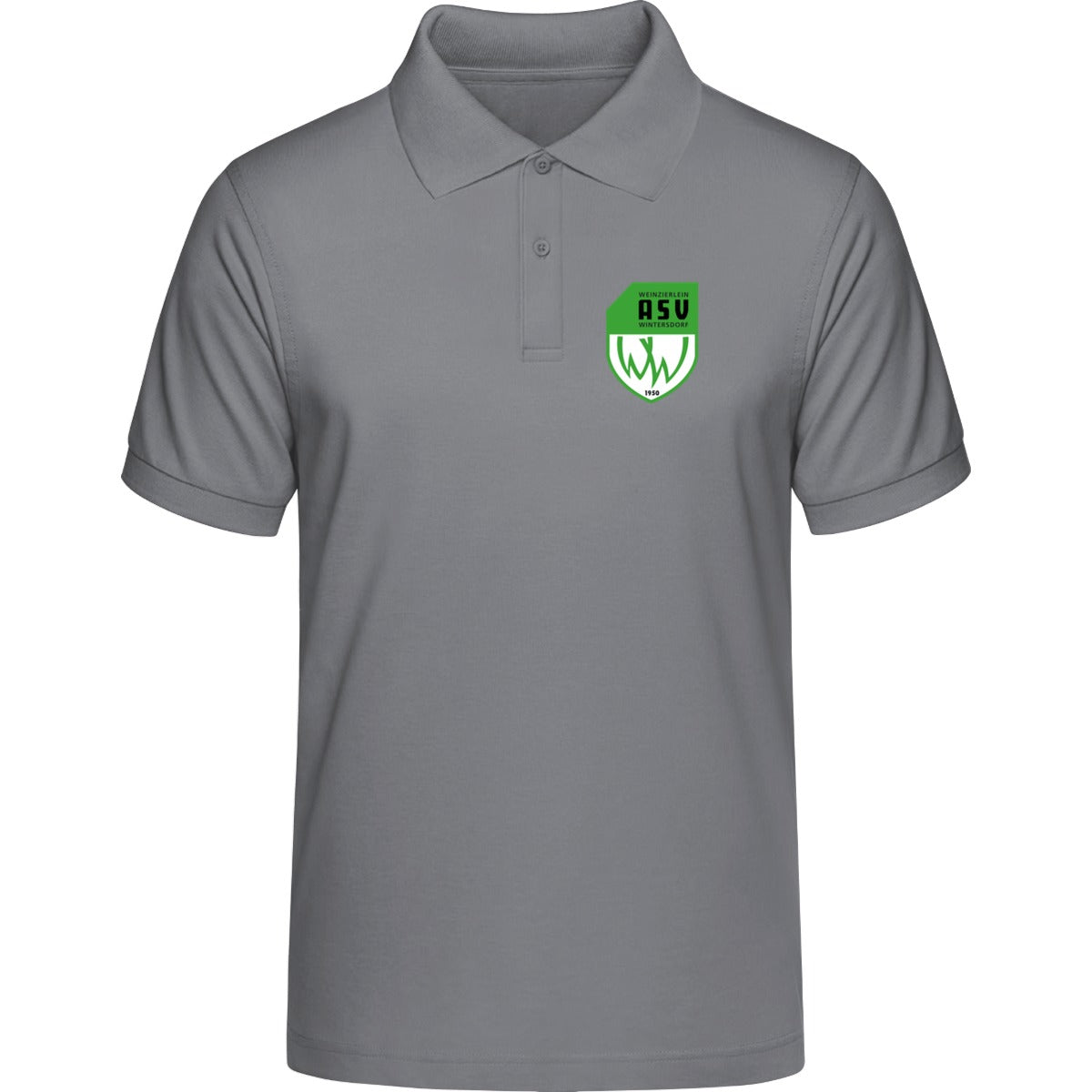 HAKRO POLOSHIRT CLASSIC H0810 – ASV-Wappen herzseitig Titan Vorderseite