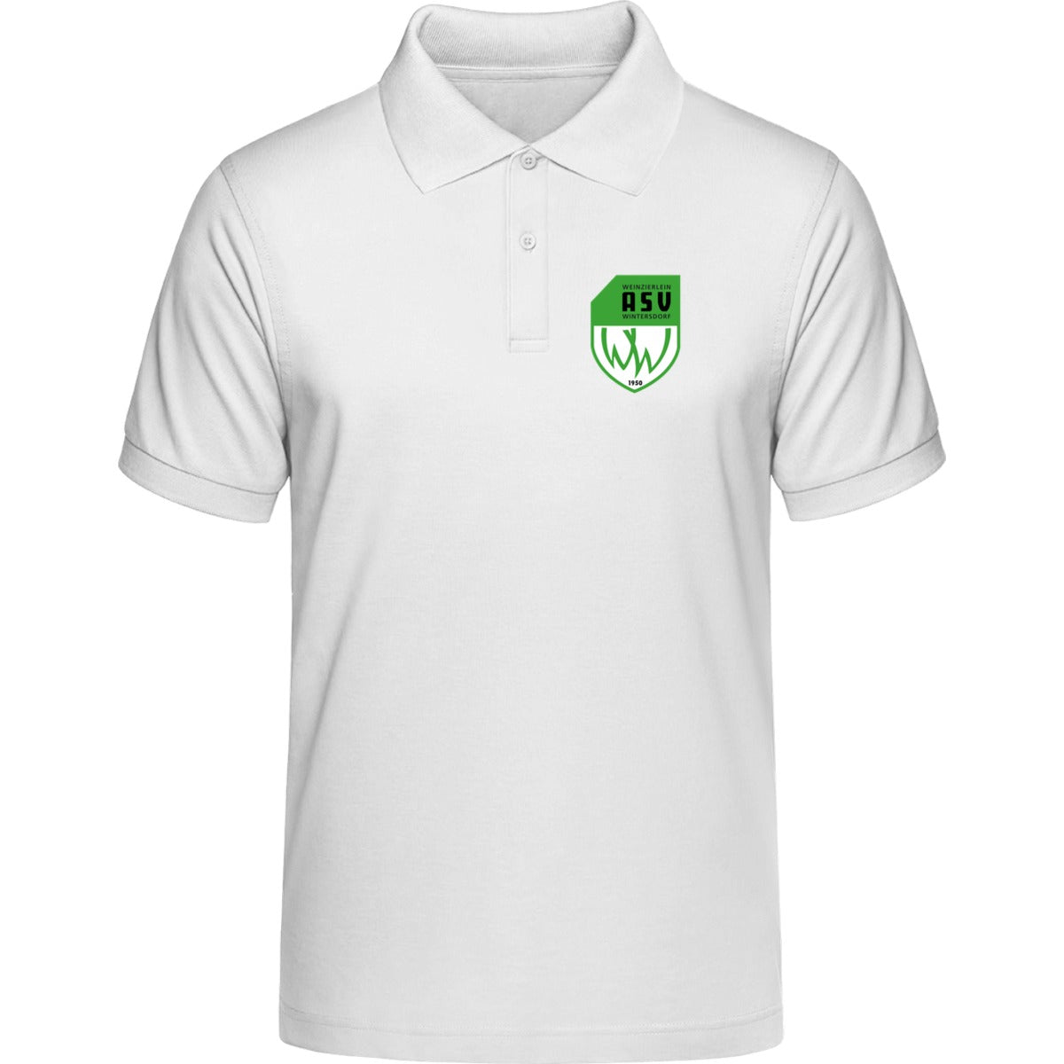 HAKRO POLOSHIRT CLASSIC H0810 – ASV-Wappen herzseitig Weiß Vorderseite