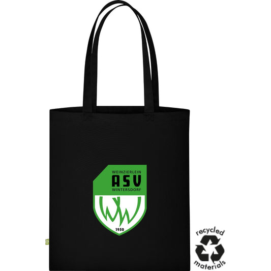 Stofftasche aus recycelten Materialien XT650 – ASV-Wappen mittig groß Black Vorderseite
