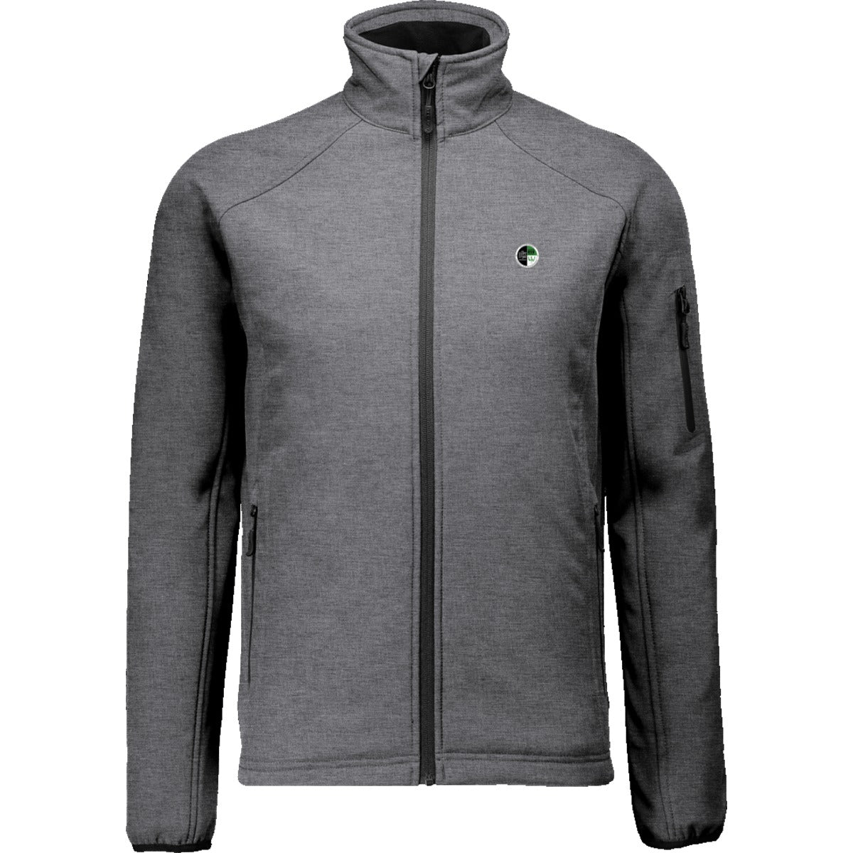TJ9510-Softshell-Herren – Vereinslogo herzseitig Grey Melange Vorderseite