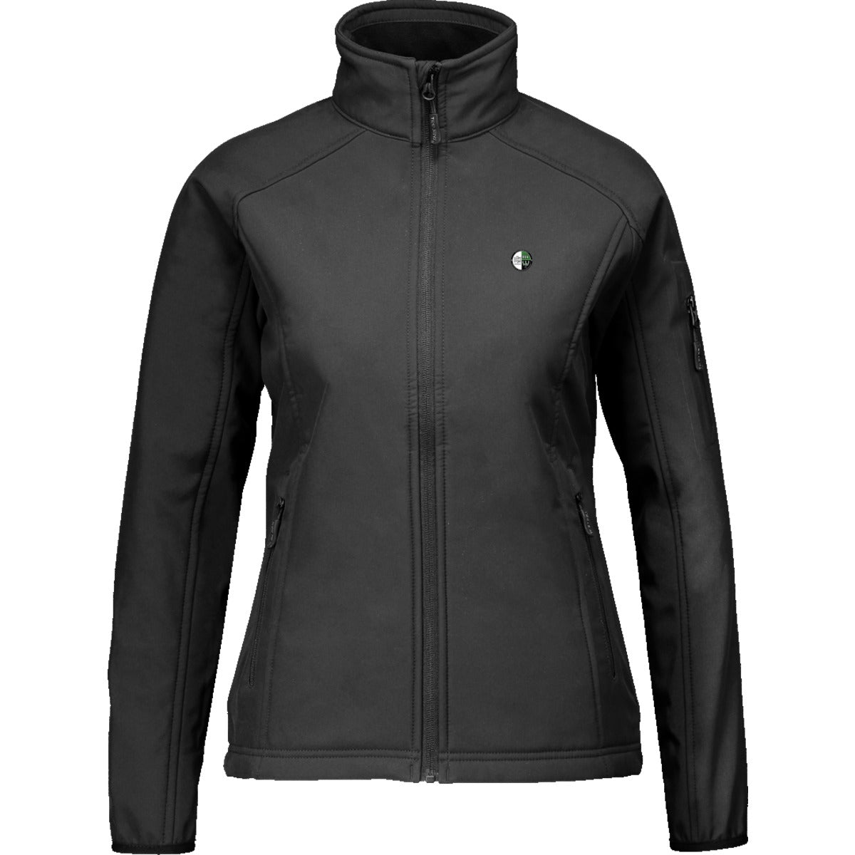 TJ9511-Softshell-Damen – Vereinslogo herzseitig Black Vorderseite