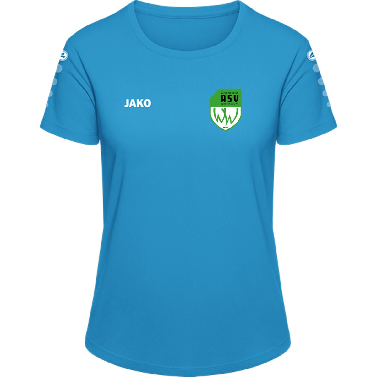 JAKO Trikot Team Damen Kurzarm 4233D – ASV-Wappen herzseitig Jako Blau Vorderseite