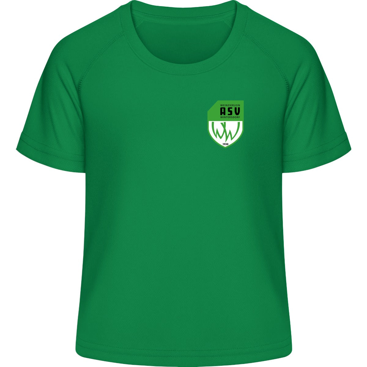 Kids Active T TK004 – ASV-Wappen herzseitig Kelly Green Vorderseite