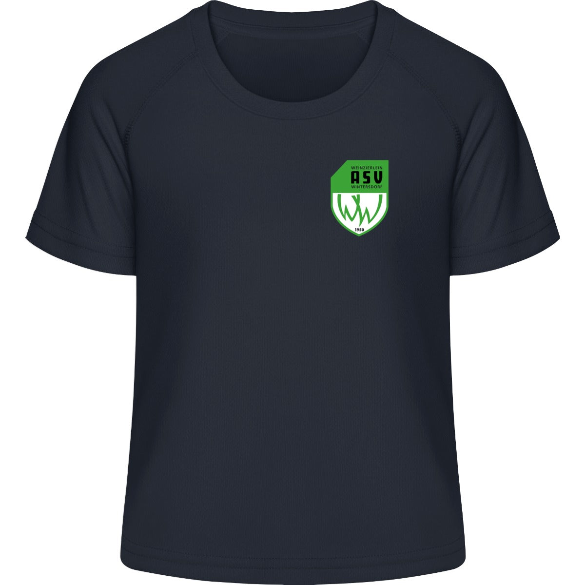 Kids Active T TK004 – ASV-Wappen herzseitig Navy Vorderseite