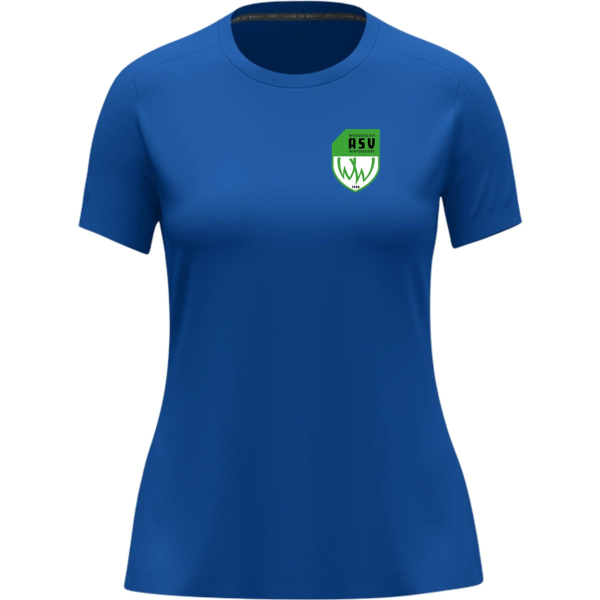 JAKO T-Shirt Uni Damen 6105D – ASV-Wappen herzseitig Royal Vorderseite
