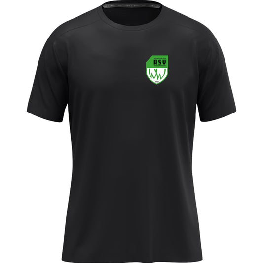 JAKO T-Shirt Uni Herren 6105 – ASV-Wappen herzseitig Schwarz Vorderseite