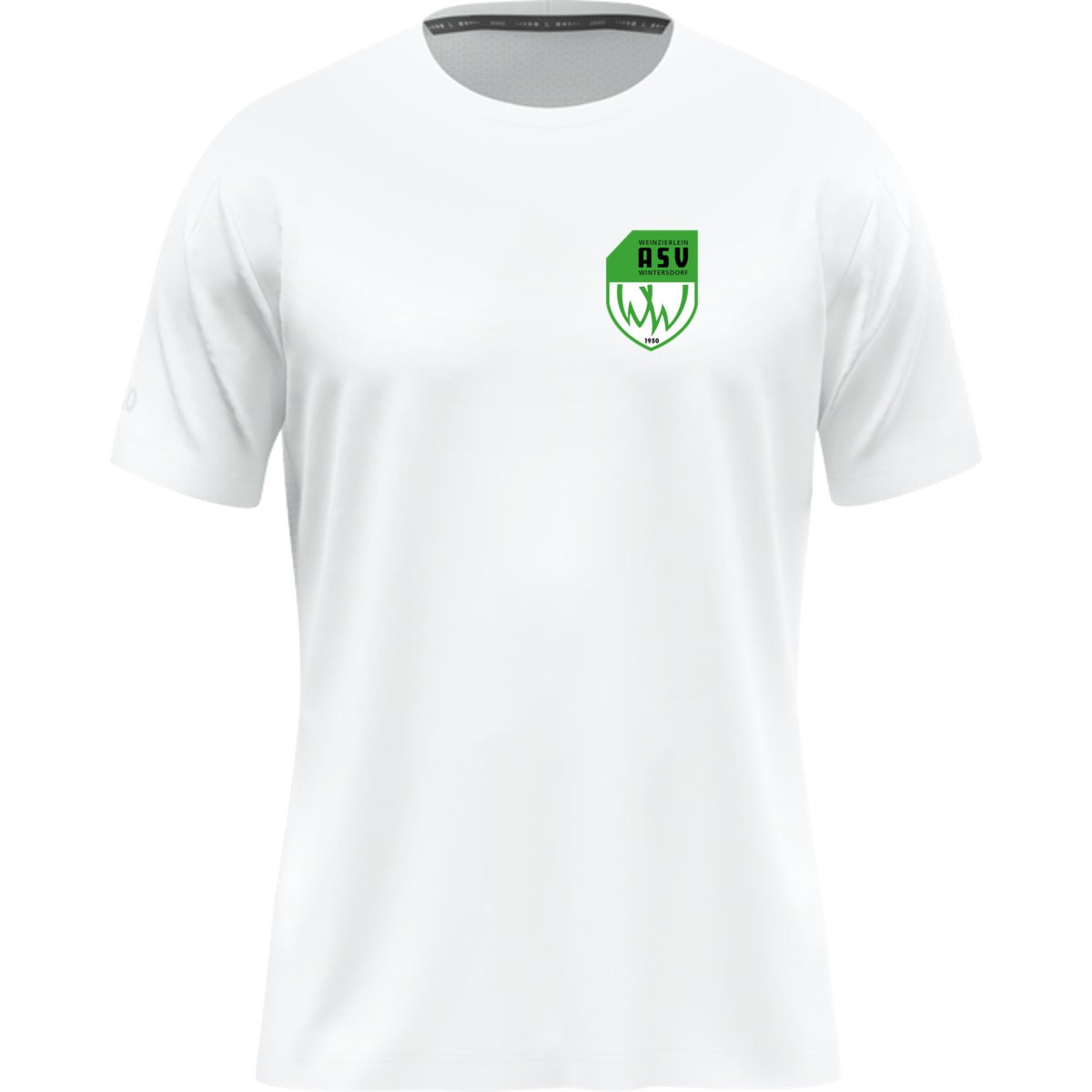 JAKO T-Shirt Uni Herren 6105 – ASV-Wappen herzseitig Weiß Vorderseite