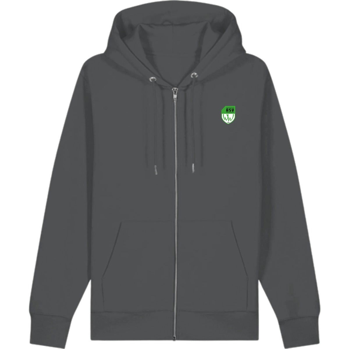 Zip Hoodie Cultivator 2.0 STSU179 – ASV-Wappen herzseitig Anthracite Vorderseite