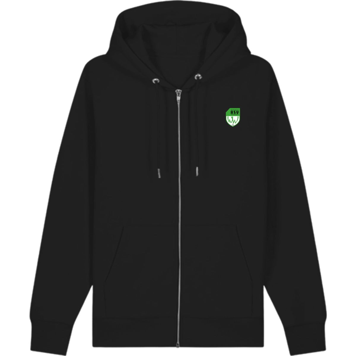 Zip Hoodie Cultivator 2.0 STSU179 – ASV-Wappen herzseitig Black Vorderseite