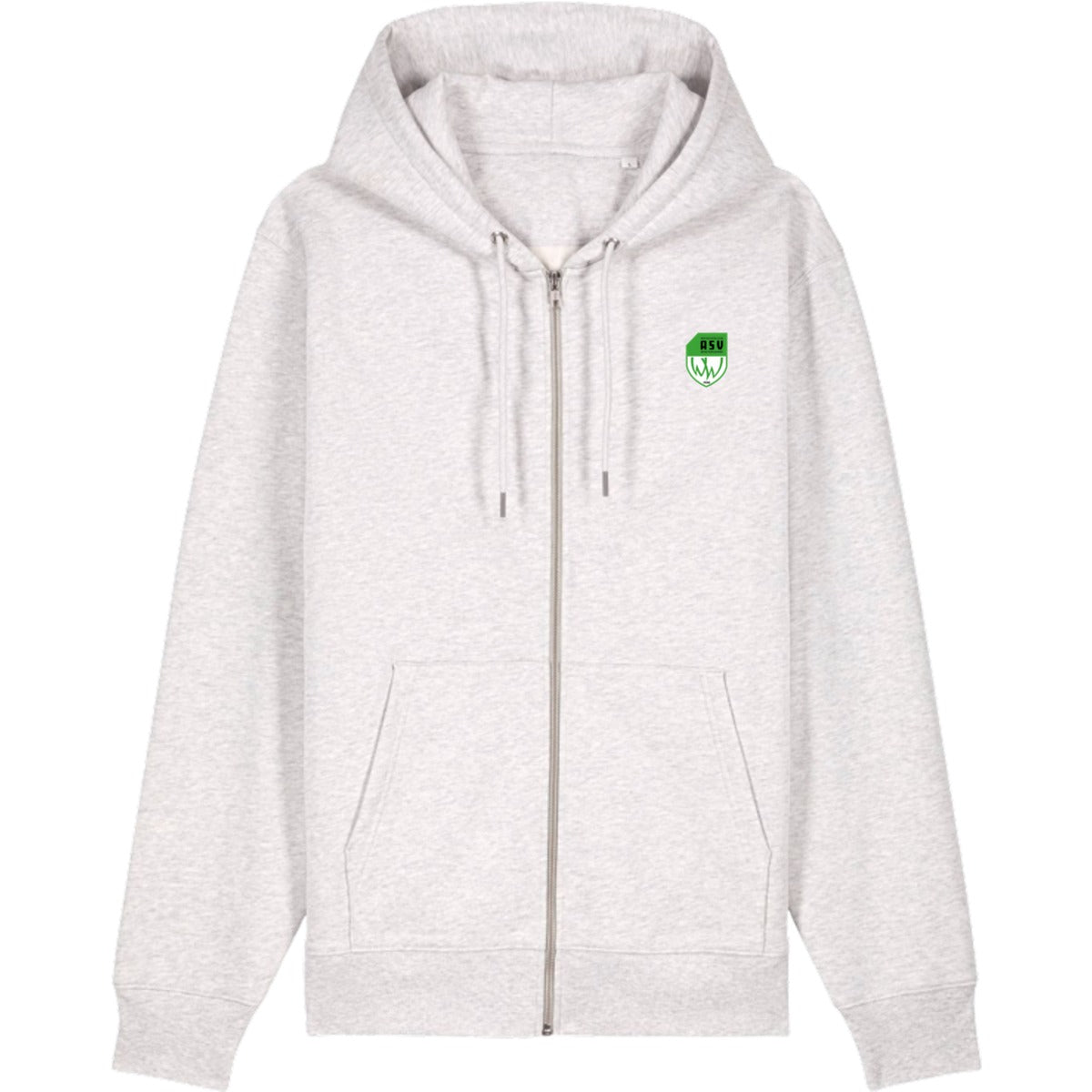 Zip Hoodie Cultivator 2.0 STSU179 – ASV-Wappen herzseitig Cool Heather Grey Vorderseite