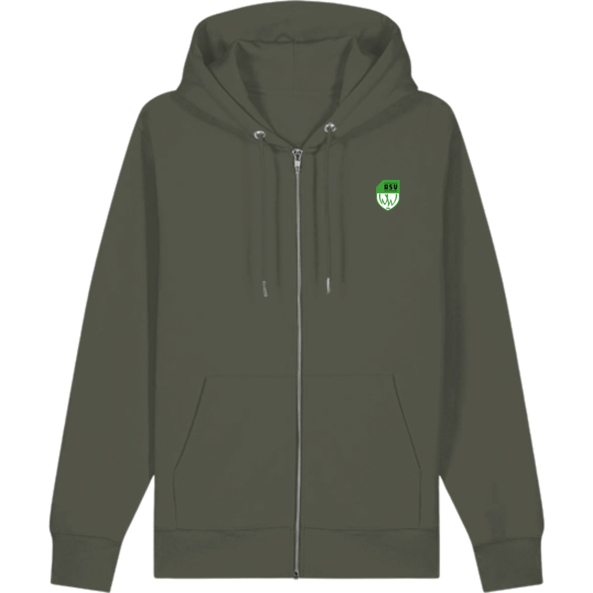 Zip Hoodie Cultivator 2.0 STSU179 – ASV-Wappen herzseitig Khaki Vorderseite