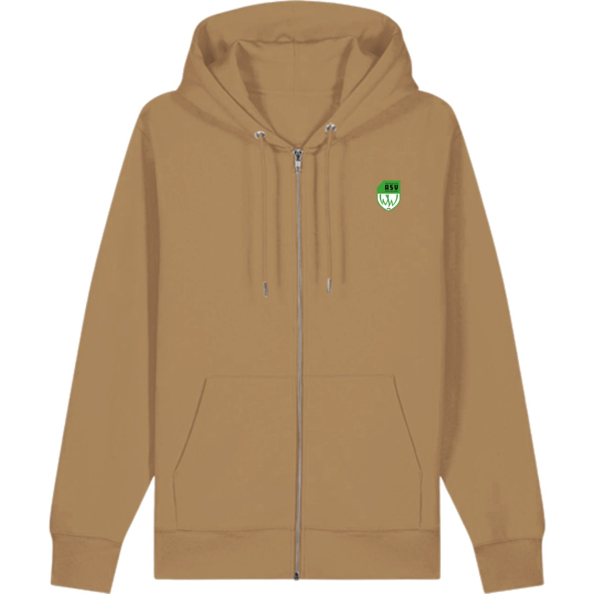 Zip Hoodie Cultivator 2.0 STSU179 – ASV-Wappen herzseitig Latte Vorderseite