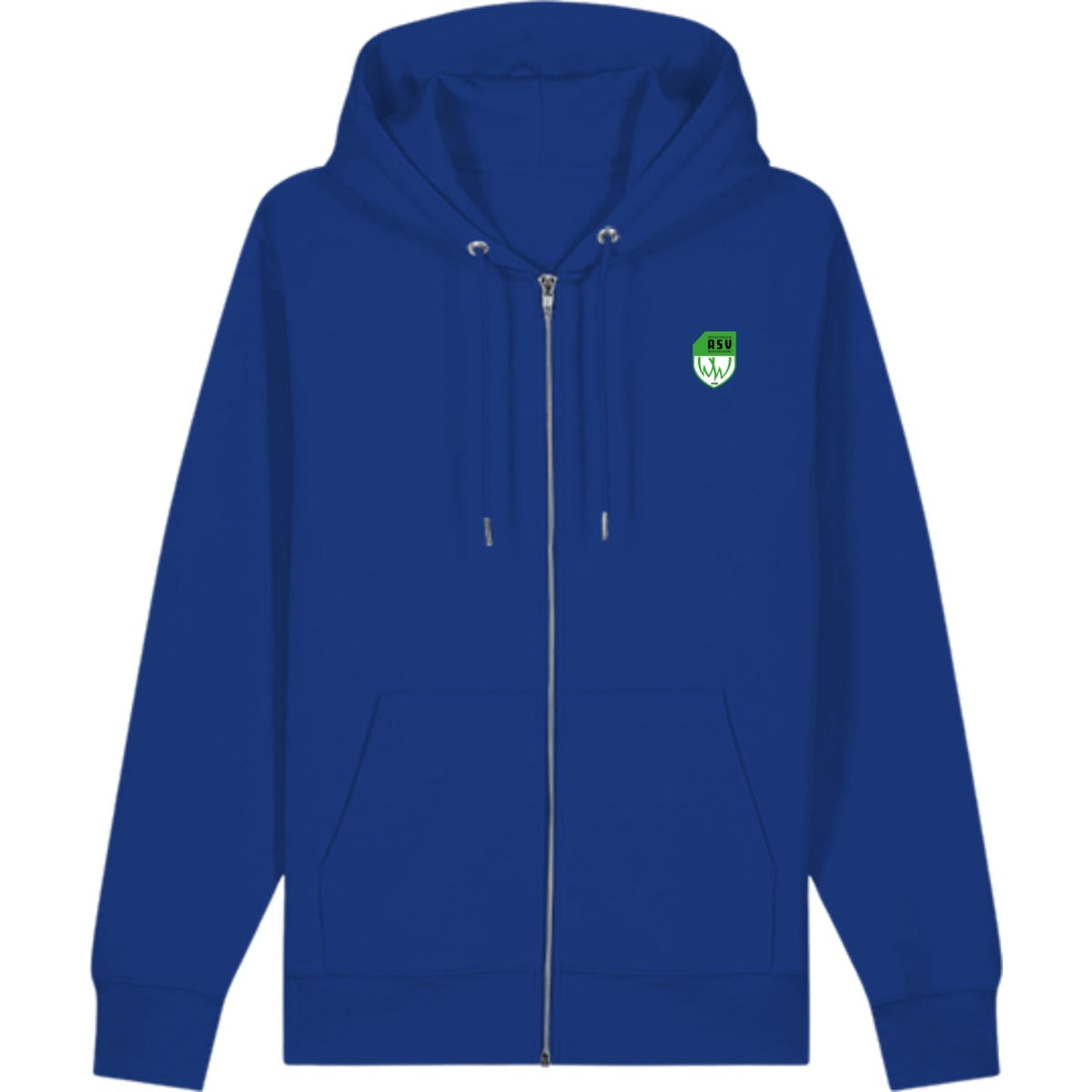 Zip Hoodie Cultivator 2.0 STSU179 – ASV-Wappen herzseitig Worker Blue Vorderseite