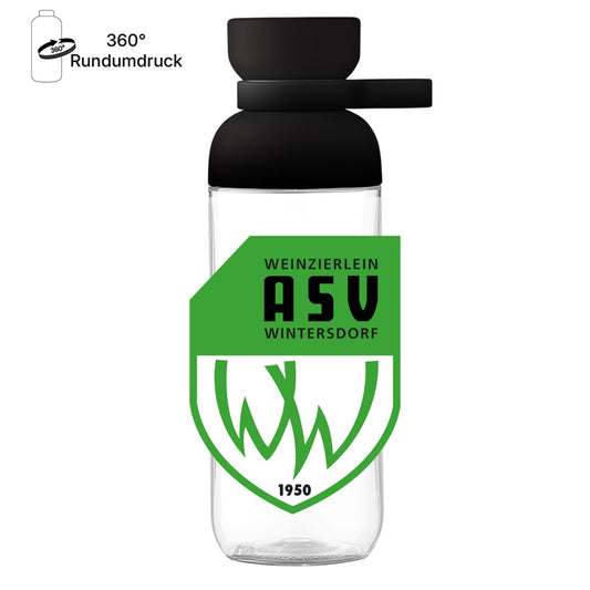 Trinkflasche Vita Mepal TF01 – ASV-Wappen mittig groß Nordic Black Vorderseite