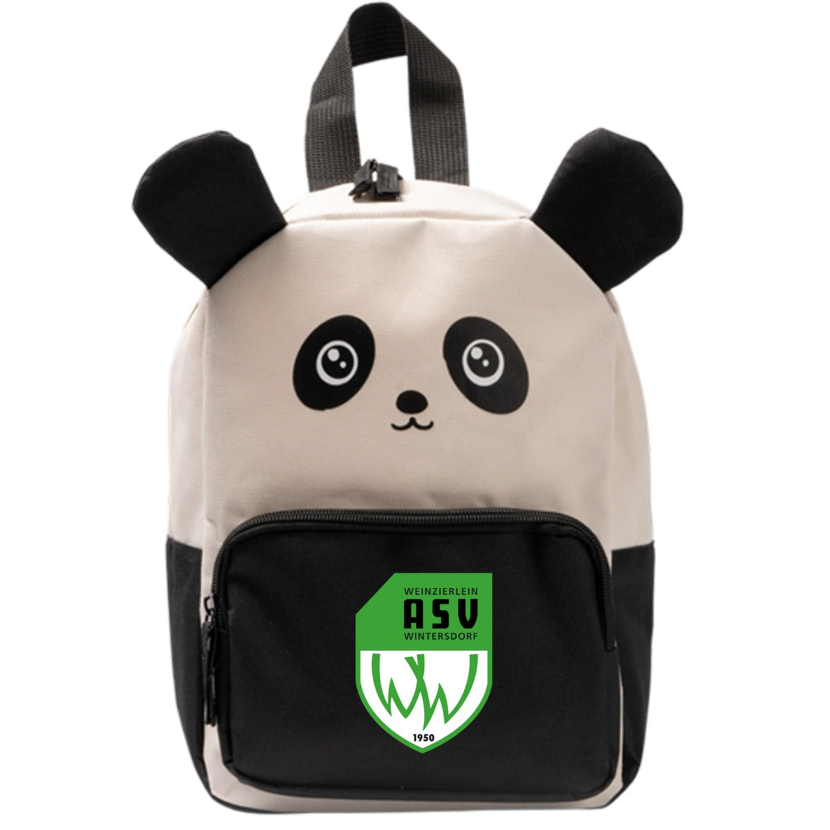 Personalisierter Kindergarten Rucksack BINGO 1710 – ASV-Wappen mittig groß Beige Vorderseite