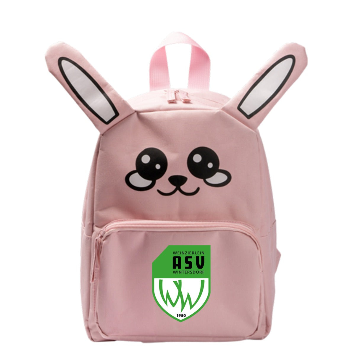 Personalisierter Kindergarten Rucksack BINGO 1710 – ASV-Wappen mittig groß Light Pink Vorderseite