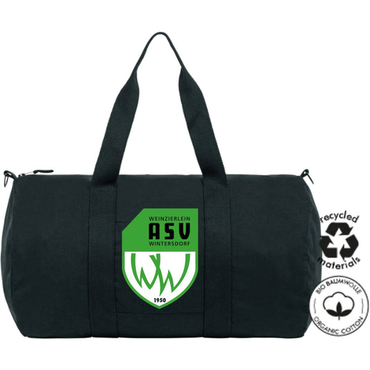 Nachhaltige Duffle Bag Tasche STAU892 – ASV-Wappen mittig groß Black Vorderseite