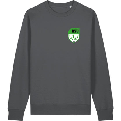 Schweres Unisex Sweatshirt aus Bio-Baumwolle Changer 2.0 STSU178 – ASV-Wappen herzseitig Anthracite Vorderseite