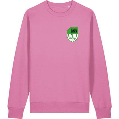 Schweres Unisex Sweatshirt aus Bio-Baumwolle Changer 2.0 STSU178 – ASV-Wappen herzseitig Bubble Pink Vorderseite