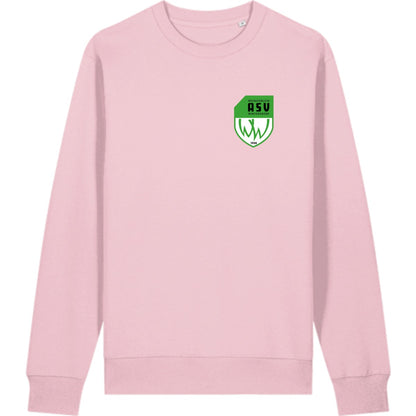 Schweres Unisex Sweatshirt aus Bio-Baumwolle Changer 2.0 STSU178 – ASV-Wappen herzseitig Cotton Pink Vorderseite