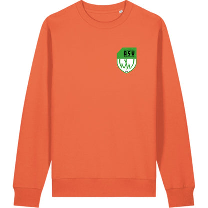 Schweres Unisex Sweatshirt aus Bio-Baumwolle Changer 2.0 STSU178 – ASV-Wappen herzseitig Fiesta Vorderseite