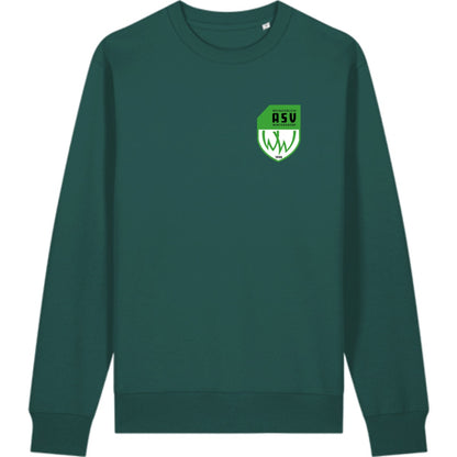 Schweres Unisex Sweatshirt aus Bio-Baumwolle Changer 2.0 STSU178 – ASV-Wappen herzseitig Glazed Green Vorderseite